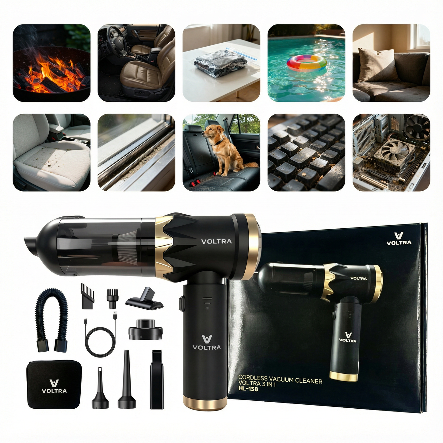 Cordless Vacuum Cleaner Voltra® 3-in-1 Black Edition